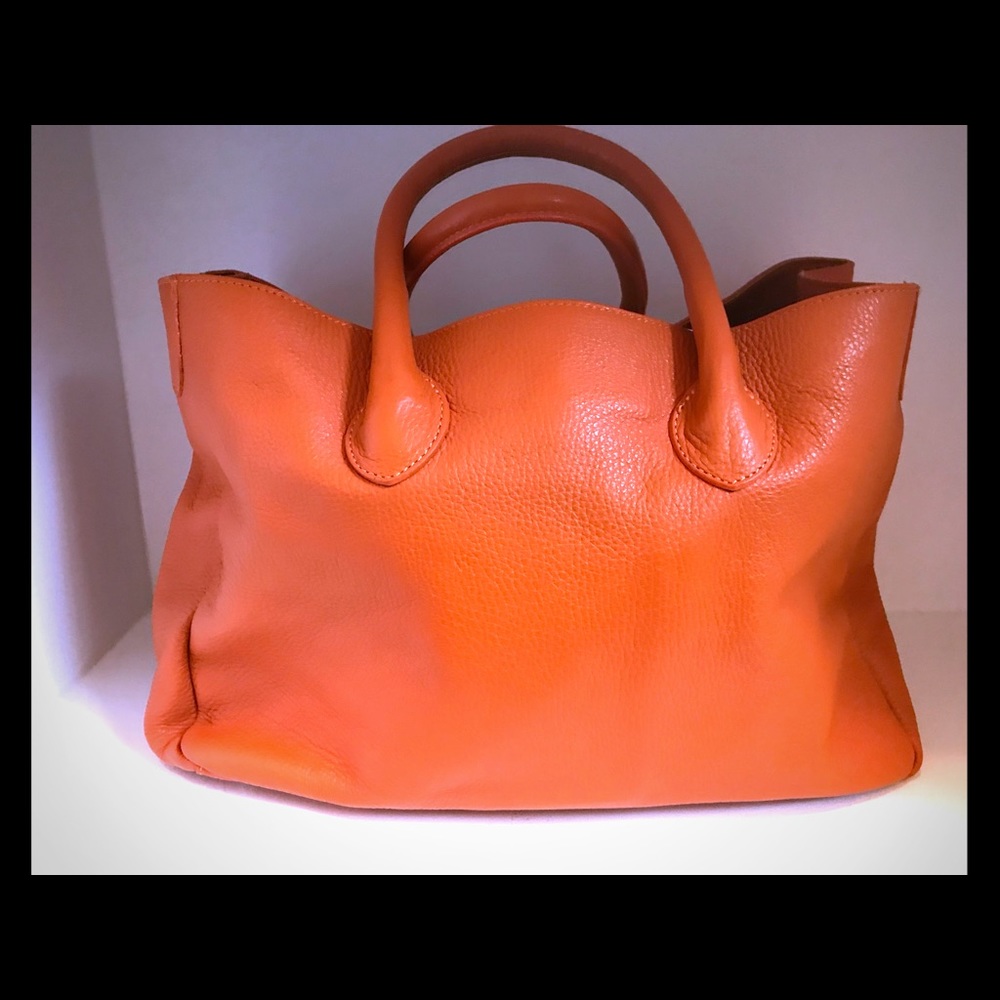 Mark and Graham pebbled leather tote never used